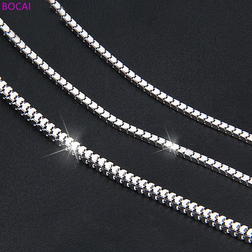 Bocai S925 Sterling Zilveren Ketting Voor Mannen En Vrouwen Sleutelbeen Ketting Mode Populaire Thai Zilveren Ketting Sieraden