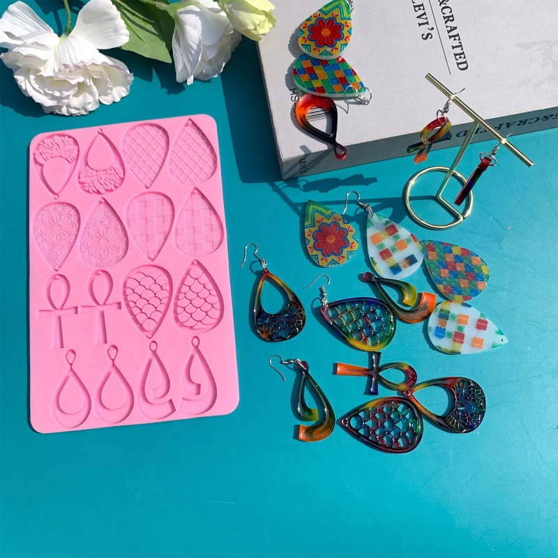 Kropla wody kolczyki żywica epoksydowa formy biżuteria wisiorki silikonowe formy DIY rzemiosło odlewania narzędzia