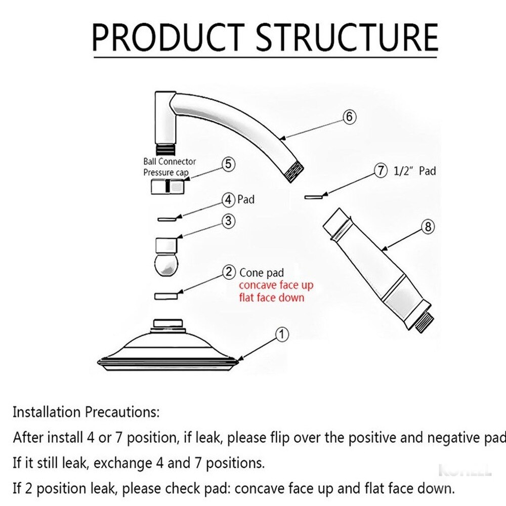 Douchekop Waterbesparende Regen Handdouche Grote 6 Inch Hoge Druk Badkamer Regendouche Spa Douche Heada Djustable