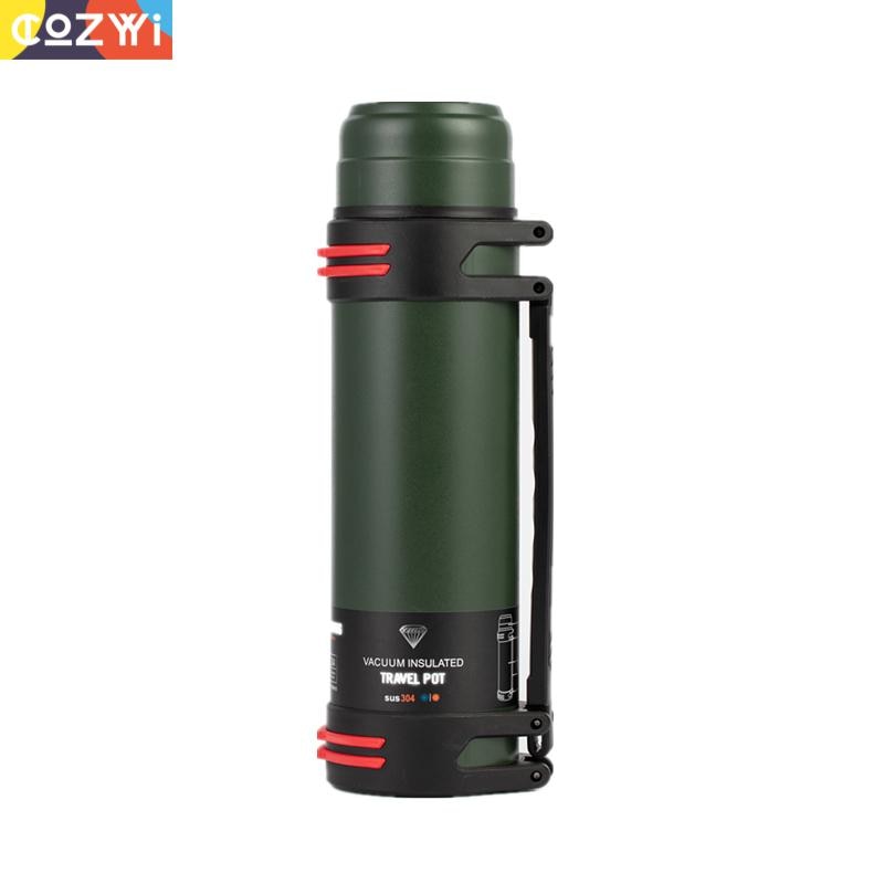 1.6l/2l/2.5l Thermoskan Outdoor Thermoskan Grote Capaciteit Koffie Water Fles Camping Met Touw Isolatie Fles Water cup