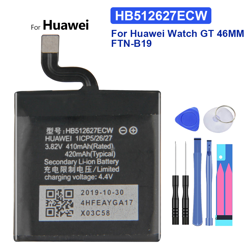 Batterij HB512627ECW + 420Mah Voor Huawei Horloge Gt 46Mm Bateria