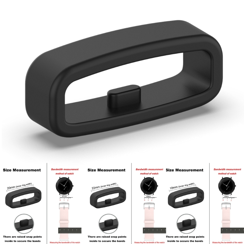 Smartwatch-Armbandhalter, Ersatz-Befestigungsring aus Silikon, 18 mm/20 mm/22 mm, Armbandhalter, Gürtelschlaufen, 10 Stück