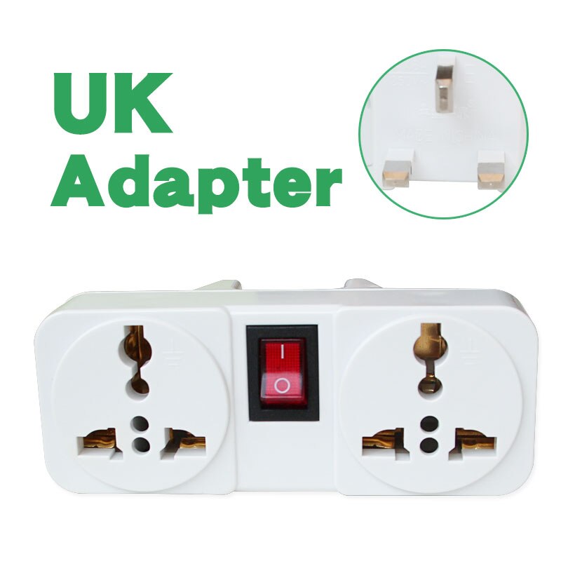 250V 6A UK Plugs Adaptors With Switch Universal EU US AU To UK Electrical Socket Travel in England Ireland Singapore Maldives: Default Title