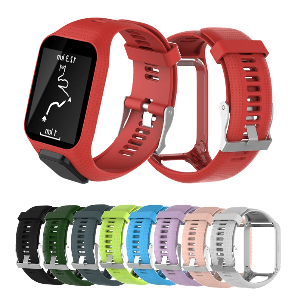 Silikonband für tomtom Läufer 2 3, Cardio-Musik, Smartwatch, Ersatzarmband, Sportarmband, Armbänder für Tom Tom Abenteurer
