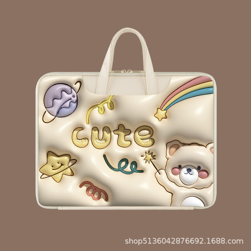 Uitbreidbare Air-laptoptas voor 13/14 inch computer 15,6 inch laptoptas: Bruin