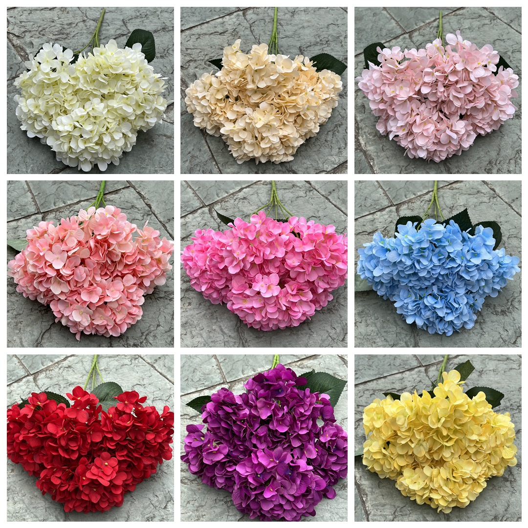 Kunstzijde Hortensia Bloemboeket, DIY Home Decor, Bruidsboeket, Bruiloft Decoratie, Bloemstuk, Grote Si