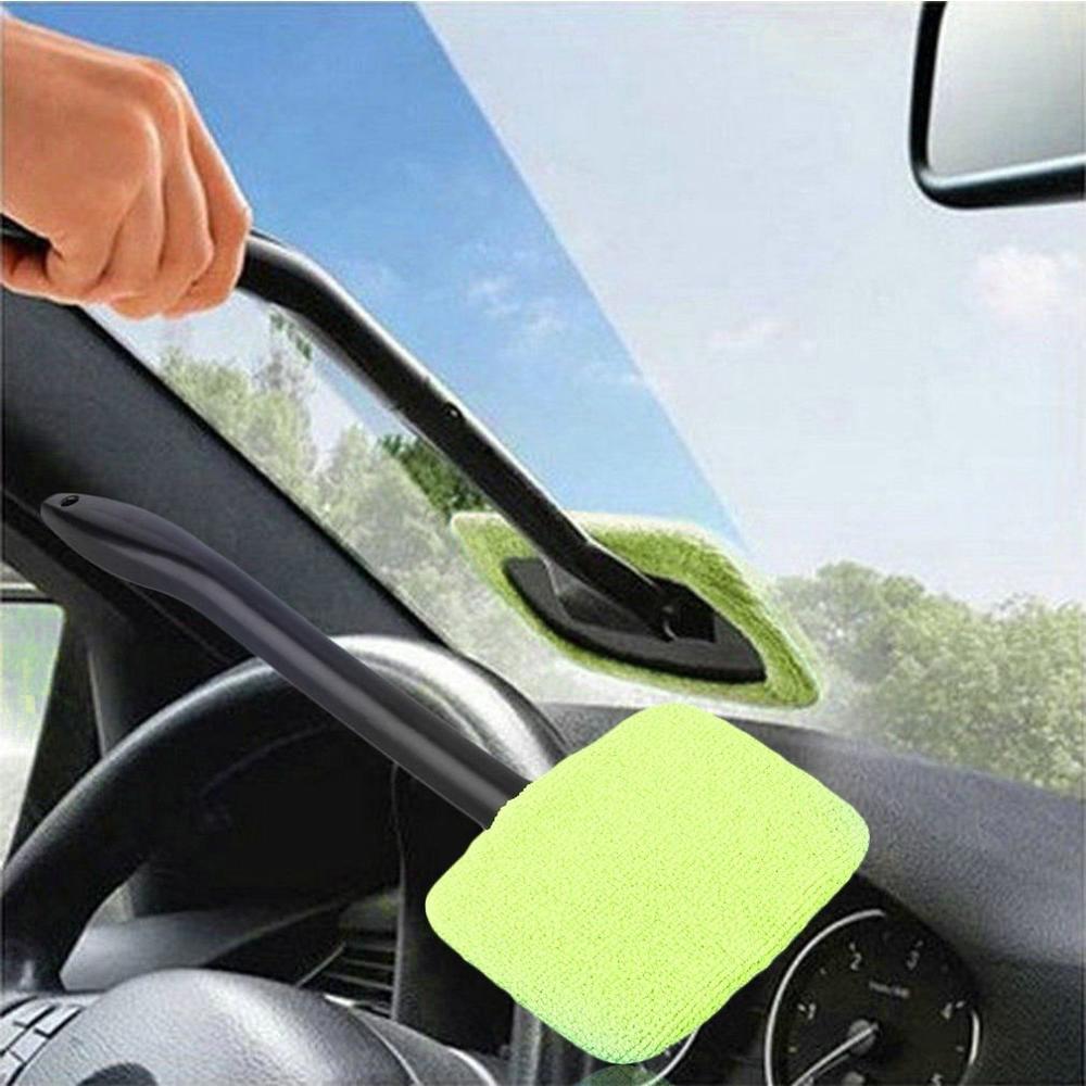 Microfiber Auto Window Cleaner Lange Handvat Wasstraat Borstel Window Ruitenwisser Cleaner Car Cleaning Tool AD013