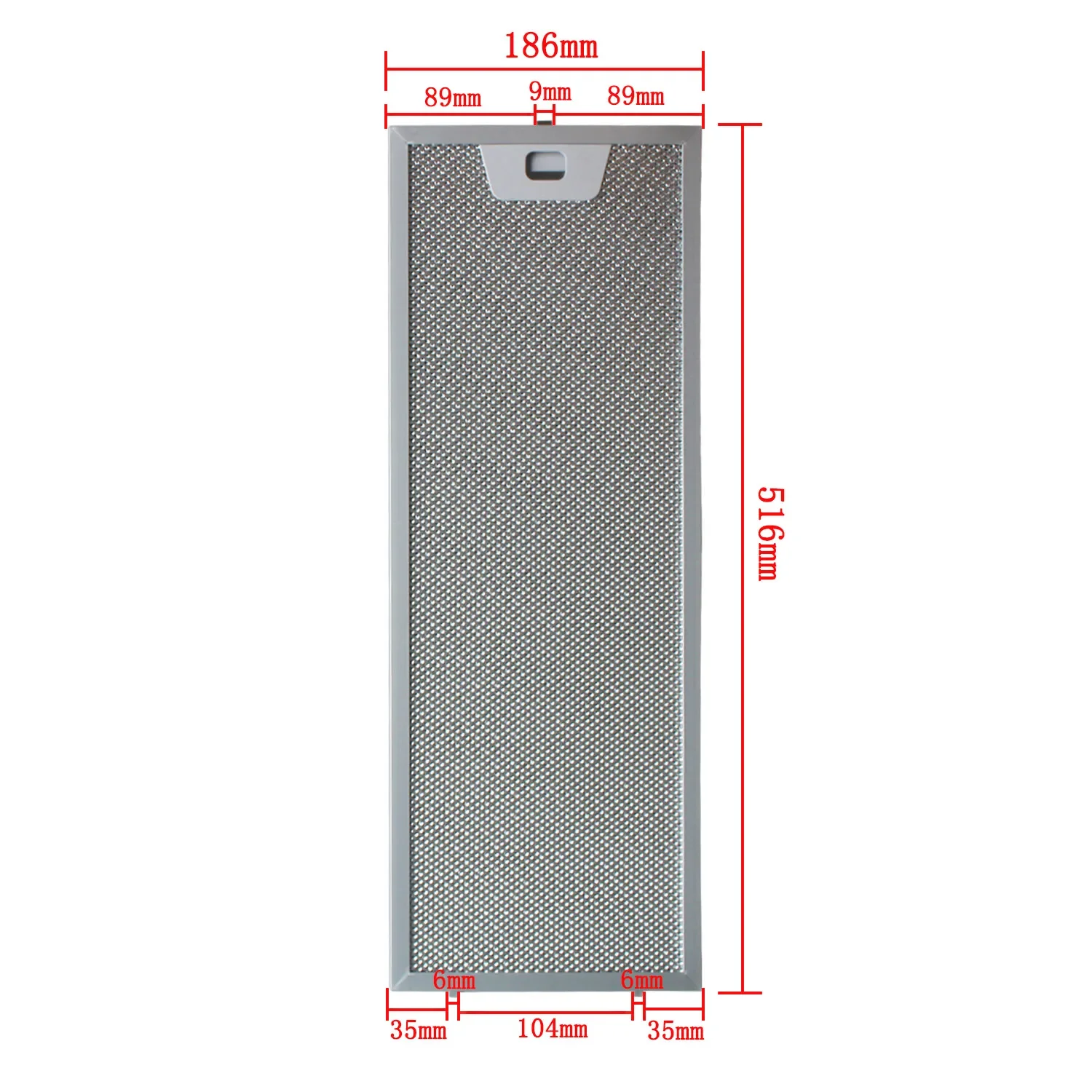 00660222 00660223 Dunstabzugshauben-Filter-Set, 515 x 166 + 515 x 186 mm, Küchenabzugshaube, Dunstabzugshaube, Fettfilter, Aluminium, 1 Stück