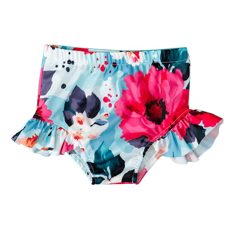 Toddler Girls Swimsuit Bikini Sets Summer Kids Flower Print Swimwear Two-piece Set Children's Bathing Suit Biquini Infantil