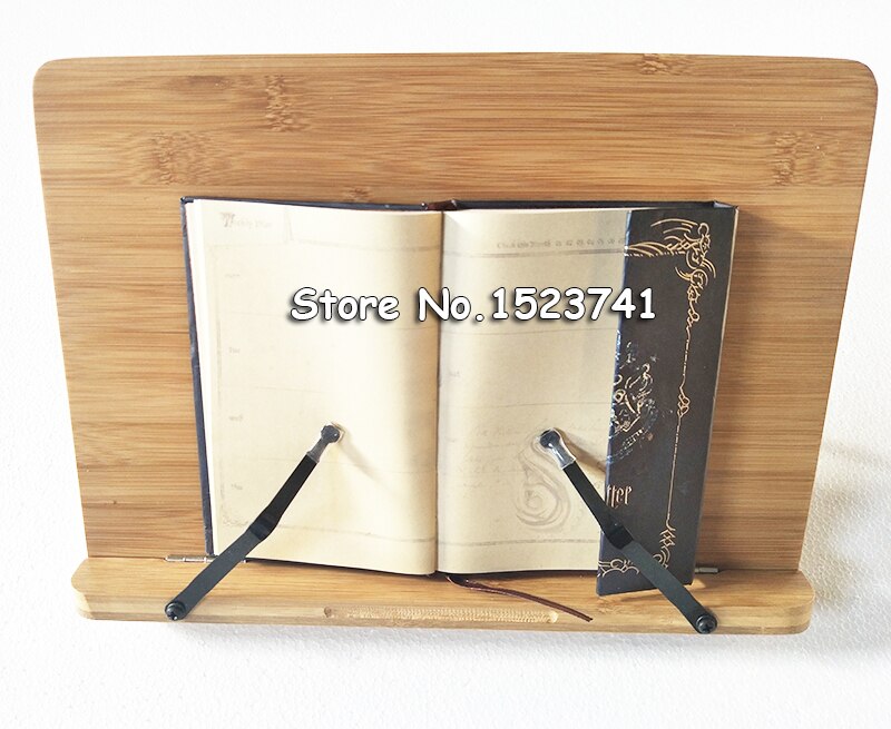5 niveles de ajuste de altura reposacabezas de lectura Tablet Cook casa, soporte de libro de sala de estudio soporte de libro de cocina plegable páginas bambú fijo