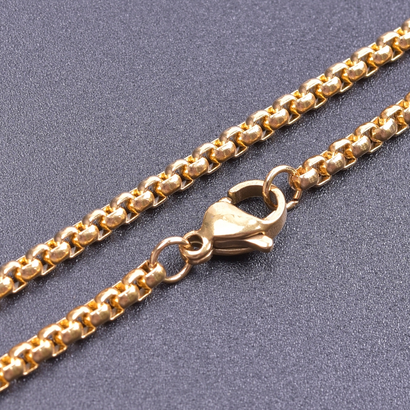 Collares de cadena de perlas cuadradas de 20-90cm para mujeres/hombres, accesorios DIY, pulseras, collar, joyería de acero inoxidable, materiales hechos a mano
