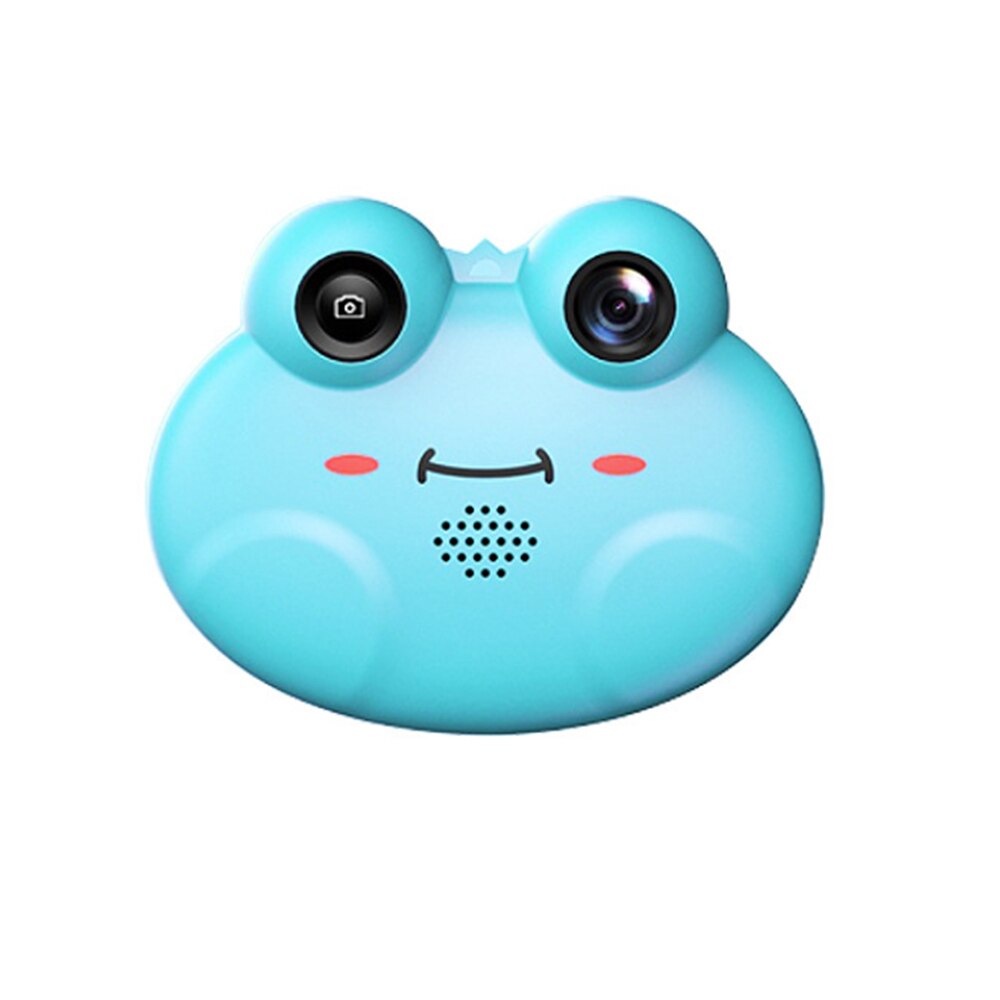 Rechargeable Cartoon Frog Digital Camera Children Digital Video Camera For Children 8.6*2.65*6.75CM: Blue