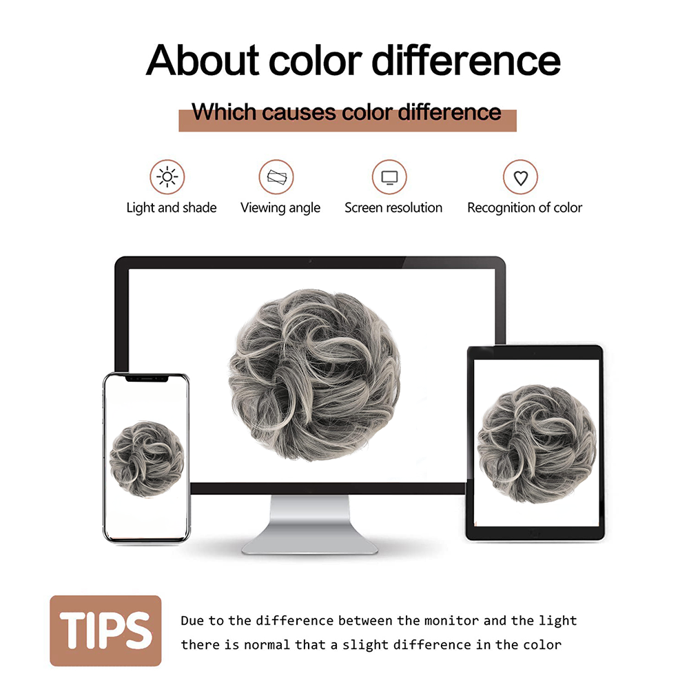 Moño desordenado pieza de cabello rizado ondulado moño extensiones de coleteros sintético despeinado Updo postizos para mujeres