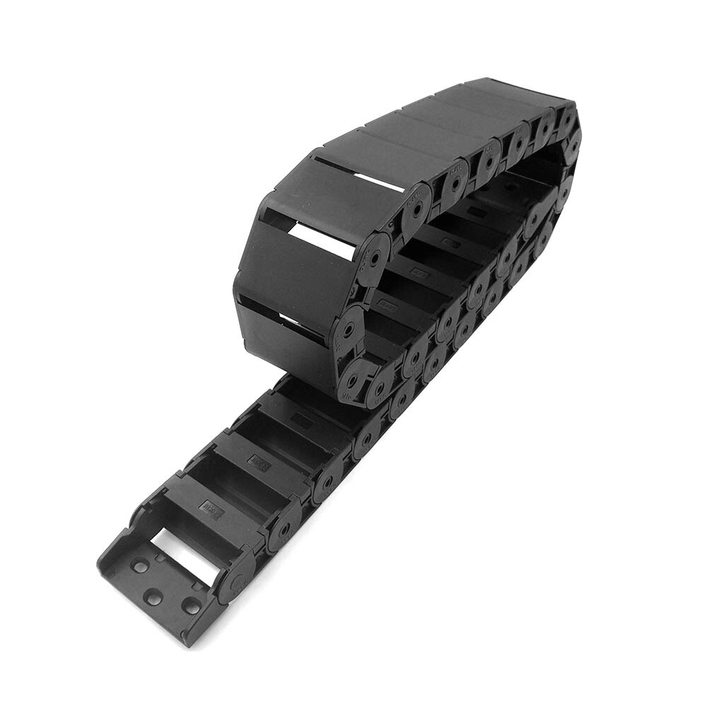 Jflo 18 x 50mm plastdragkedja 1 meter halvsluten inuti öppningskabel med kopplingstankar cnc
