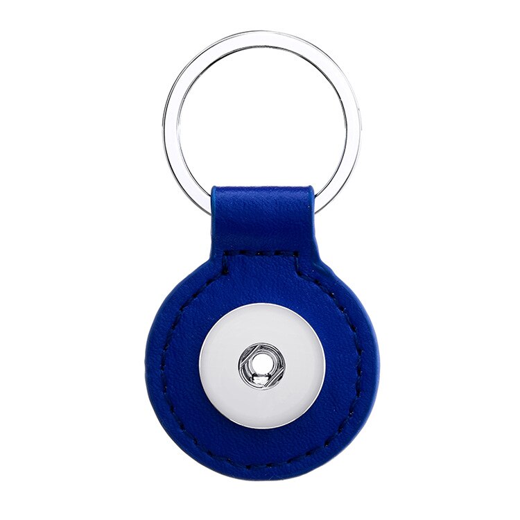 Porte-clefs en cuir synthétique en polyuréthane | Chaîne à boutons pression en métal pour porte-clés, bijoux à bricoler soi-même (Fit 18mm): plum