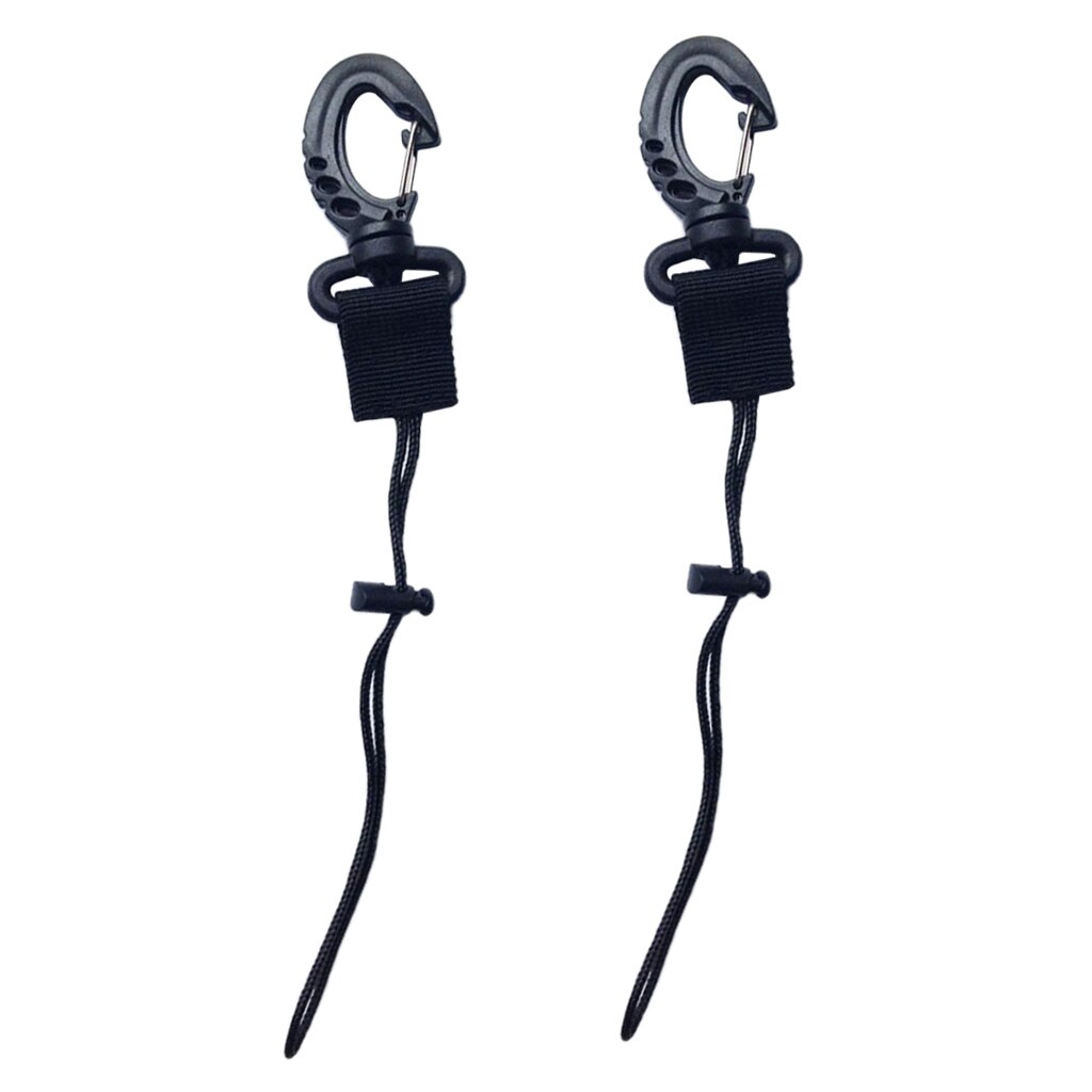 2 Stuks Duiken Plastic Swivel Spring Snap Hook Clip Met Touw