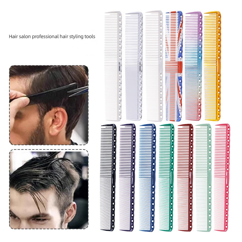 Peines de dientes densos de dos extremos, cepillo de peluquería antiestático , peine plano para corte de pelo, herramienta de estilismo para el cuidado del cabello