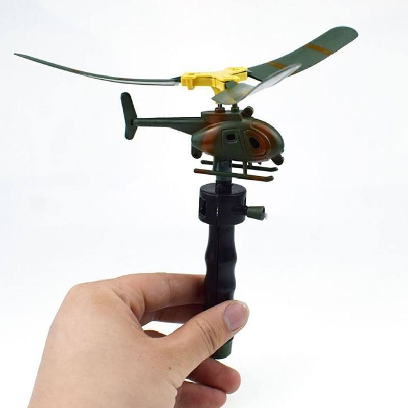 Educatief Speelgoed Helikopters Vliegen Koord Voor Kids Kinderen Helicopter Speelgoed Pull String Handvat Helicopter