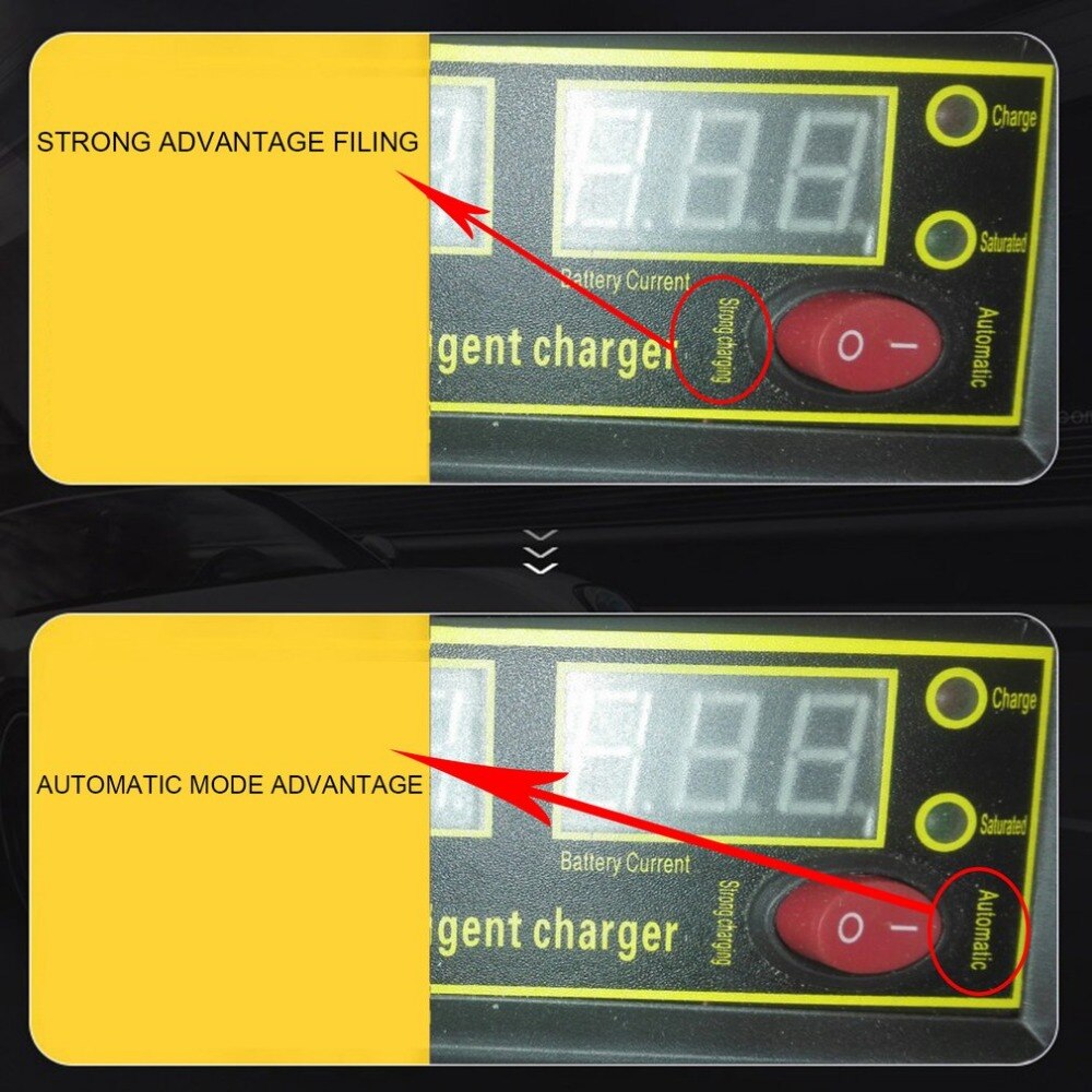 Draagbare Intelligente Lader Auto Motor Vehicle Charger 350W 14A Auto Passen Lcd Acculader Auto Booster