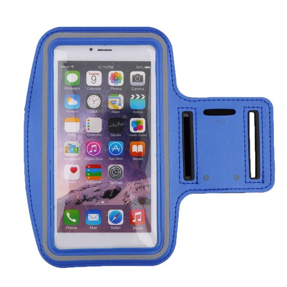 Waterdichte Running Jogging Sport Neopreen Armband Case Cover Houder Met Reflecterende Strip Voor Iphone 6 Plus Toegang Tot Scherm