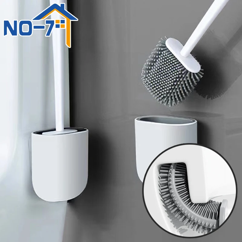 Wc Pinsel Silikon Wc Reinigung Pinsel Wand Montiert Wc Reiniger Besen Set Moderne WC Kit Schönheit Bad Zubehör