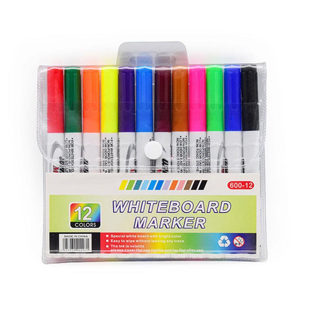 Children's Drawing Pen Painting Pen Magical Water Painting Pen 8pcs School Classroom Whiteboard Pen Dry Erase White Board Marker: 12pcs