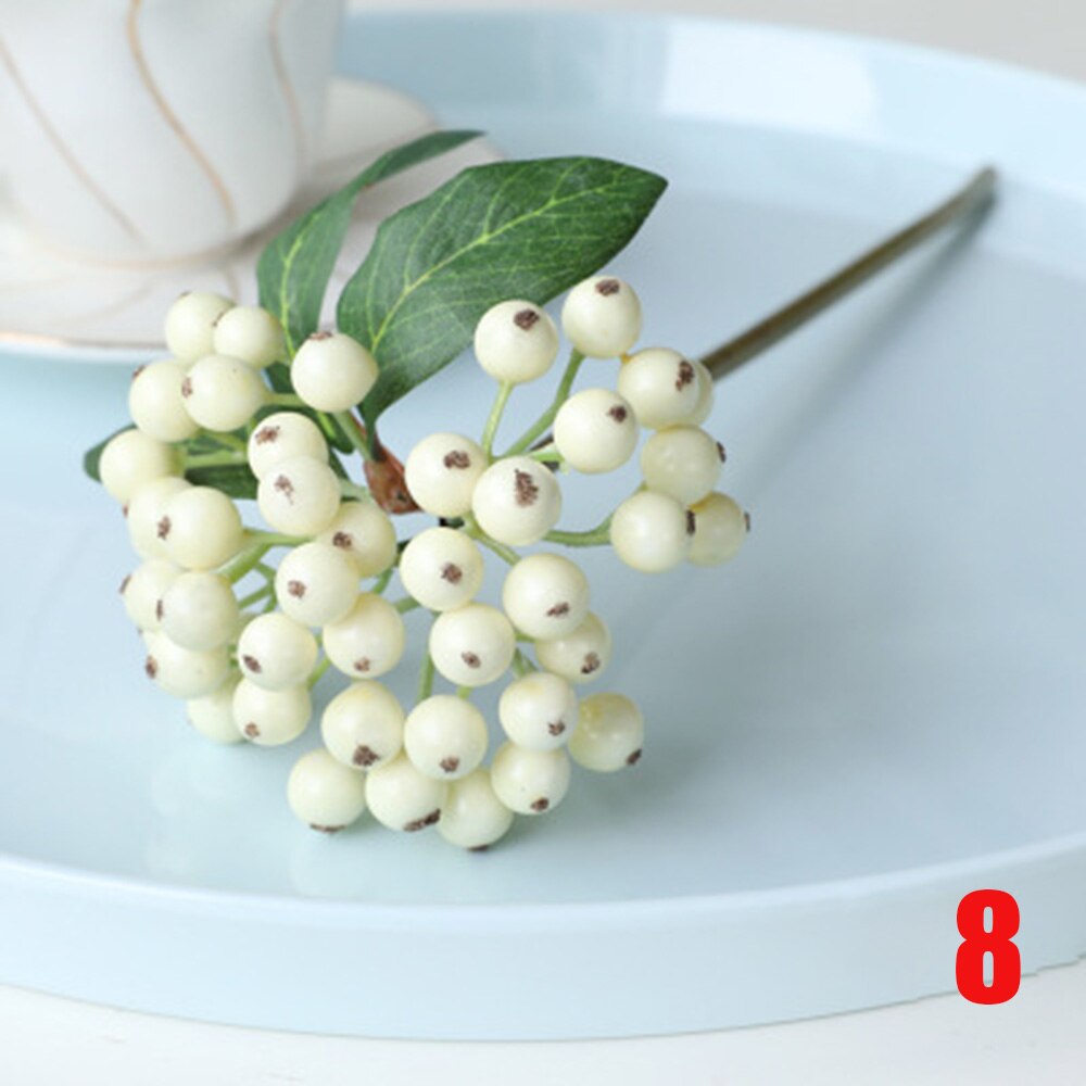 1PC Mini Nep Groene Plant Berry Boeket Kleine Bessen Schuim Fruit Nep Cherry Kunstbloem Feestartikelen Woondecoratie