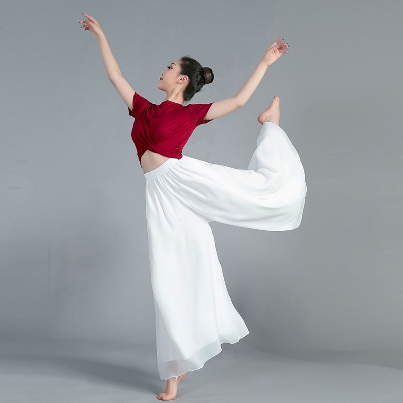 Chińskie spodnie 2020 szyfonowe spodnie szerokie nogawki damskie Online chiński sklep Thai Chi spodnie Kung Fu chińskie spodnie 10069