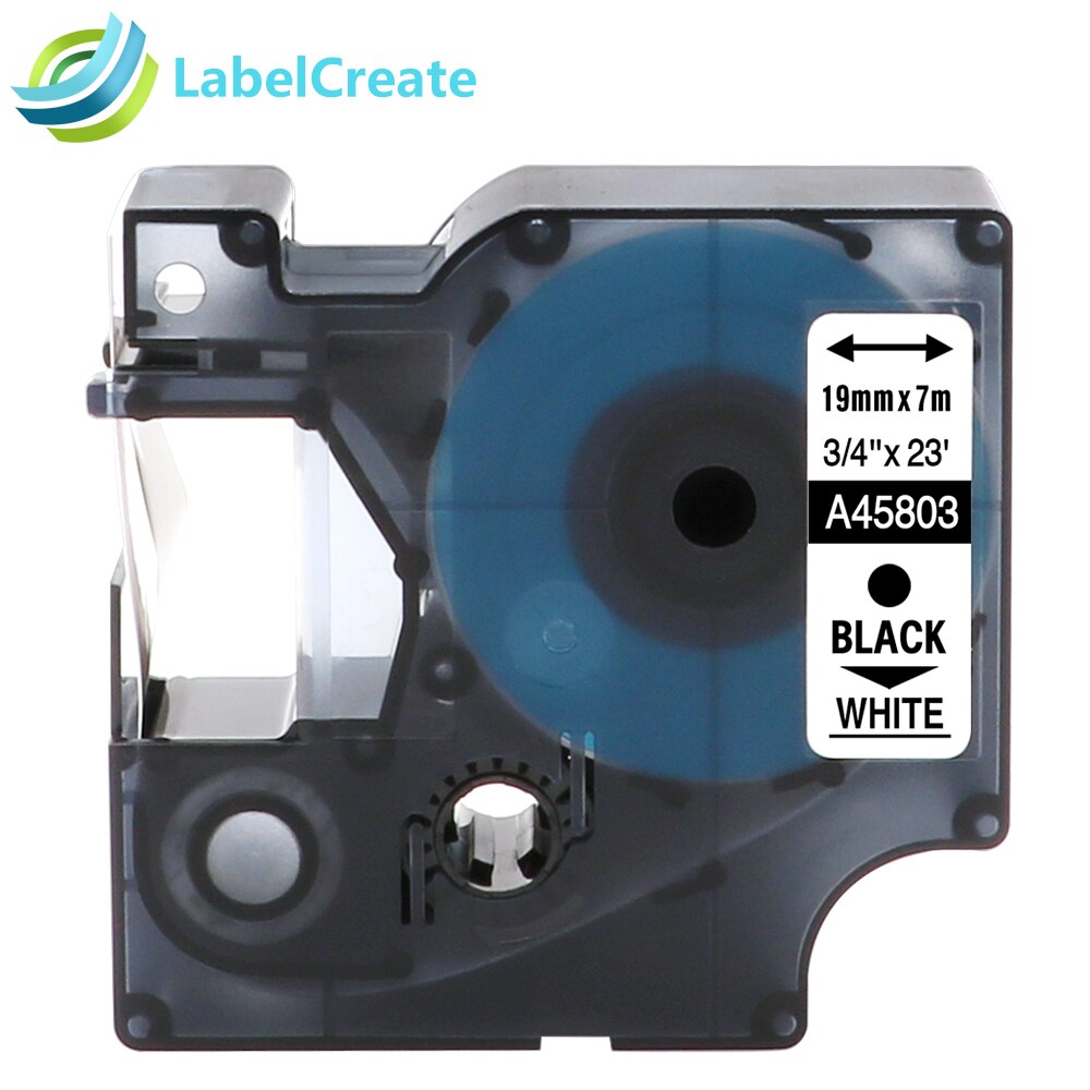 3 Packs DYMO 45803 Compatible Dymo D1 Label Maker 19mm Zwart op Wit voor Dymo Label Printer Dymo D1 label Writer