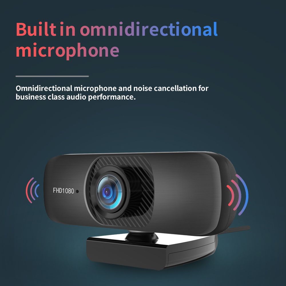 TISHRIC 1080P Webcam 1080Pro Web Camera with Microphone Web Cam PC Camera USB Computer Camera 110° Wide Angle Webcam for PC