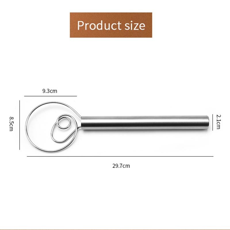 1Pc Rvs Mixer En Eiklopper Roerwerk Rvs Zilver Multifunctionele Handmatige Spoel Eiklopper Keuken Gadgets
