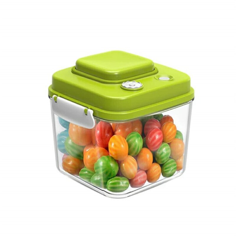 FDA certificated Square Vacuum Plastic food Storage Containers airtight Large Capacity nuts keeping jar 500ML+1400ML+3000ML