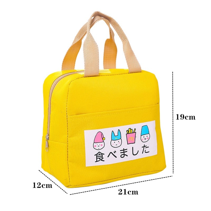 Purdored 1 Pc Vrouwen Cartoon Lunch Tas Leuke Lunch Tas Voor Meisje Kid Thermische Geïsoleerde Lunch Box Tote Voedsel Picknick bag Storage Pouch