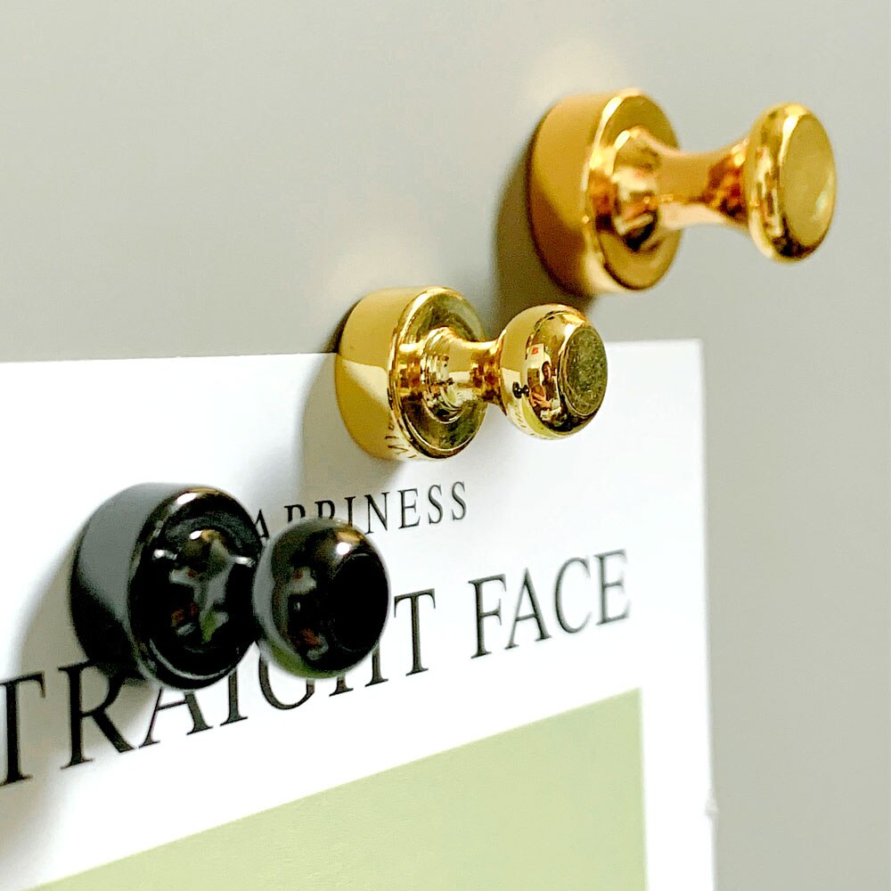 20Pcs Gold Magnet Pins For Refrigerator Strong Magnetic Push Pin School Kitchen Tool Portable White Board Cones Home Office