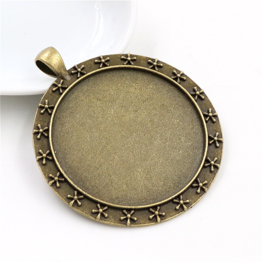 5 sztuk/partia 40mm wewnętrzna rozmiar Antique Bronze i posrebrzane czarne kolory Plated Fashion Style Cabochon baza ustawienie Charms wisiorek: B5-20