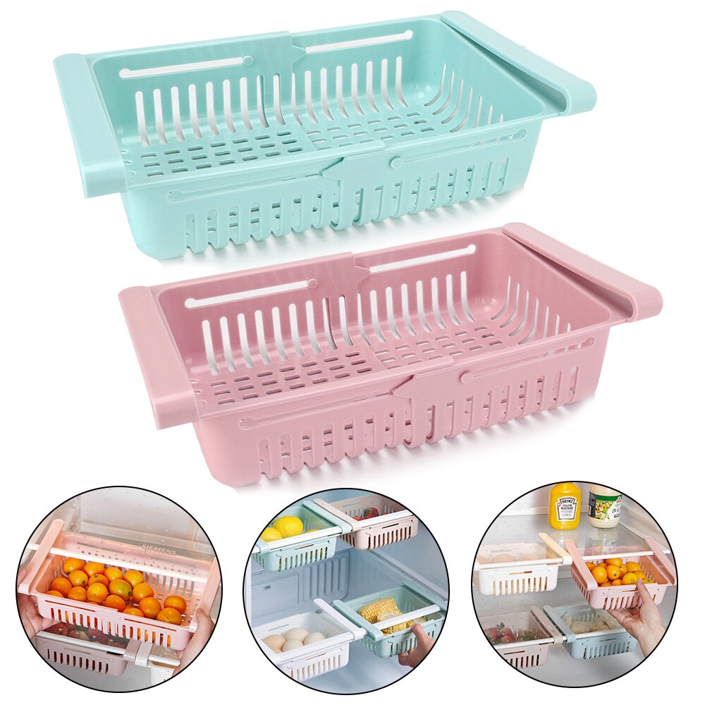 Koelkast Lade Koelkast Organizer Opslag Plank Keuken Opbergrek Fruit Snack Container Houder Telescopische