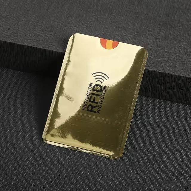 Fundas protectoras para tarjetas bancarias de crédito con bloqueo RFID de Color, tarjetero antiescaneo de papel de aluminio, funda para guardar tarjetas de Control de acceso, 10 Uds.: Fluorescente