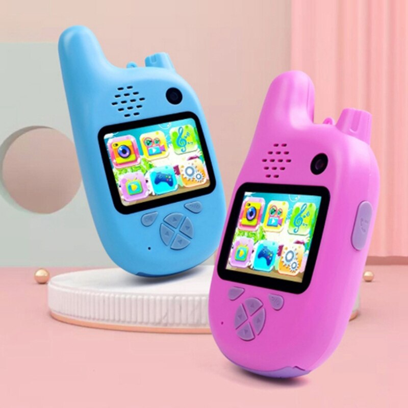 Niños Walkie Talkie Cámara videocámara Mini Video HD juguetes Walkie Talkie videocámara MP3 reproductor de música juego mejor para los niños