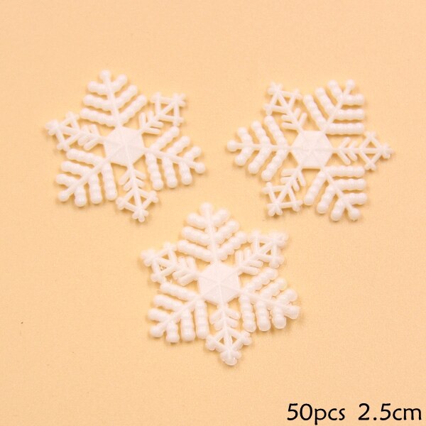 1 Pack Wit Plastic Nep Sneeuwvlok Voor Home Christmas Party Diy Scene Nieuwjaar Xmas Tree Hangers Ornamenten Raamdecoratie: K