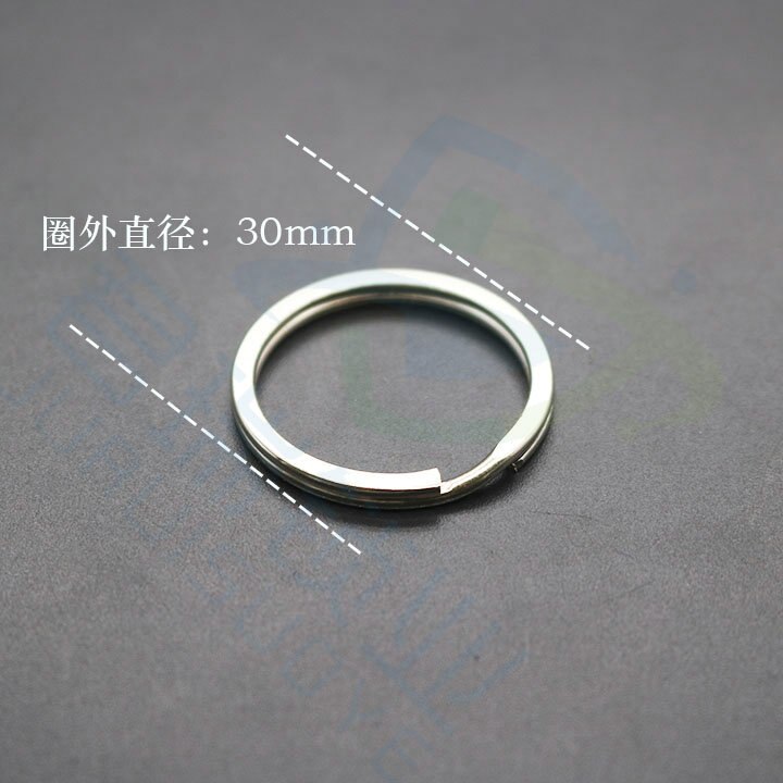 KEYTOOL 100 pcs/lot stainless steel Iron Round Metal Keyring Rhodium Plated Ring Key Chain 16MM 20MM 25mm 28MM 30MM 32MM: 30mm