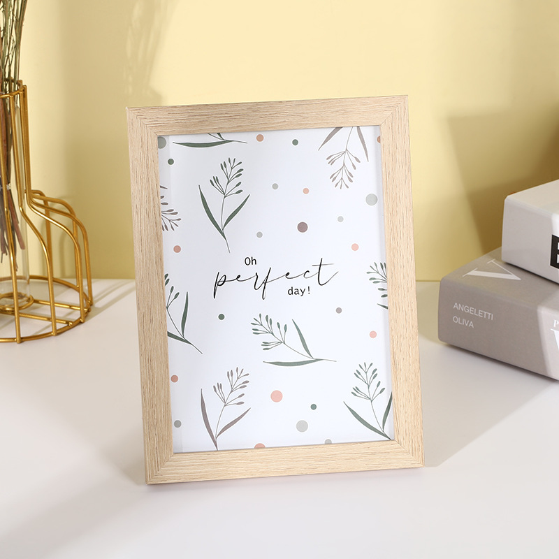 Moderne Einfache Holz Bilderrahmen 5/6/7/8 Zoll/bild Rahmen Holz Dichte Bord Bilderrahmen Home Decor: 8 Zoll / Lila