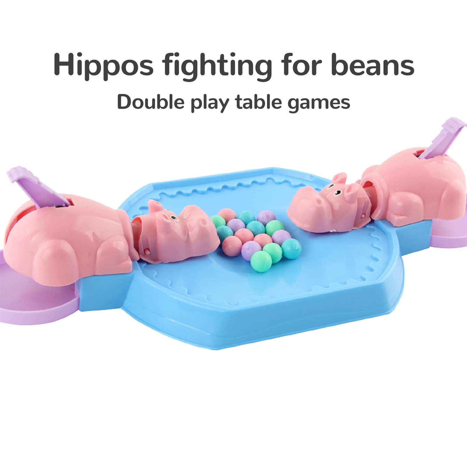 Nilpferd essen Farbe Kugeln Neuheit Spielzeug Hungrig Nilpferd Schreibtisch-Spiel 2-Person Pädagogisches Sport Spielzeug Lustige Juegos De Mesa brettspiel