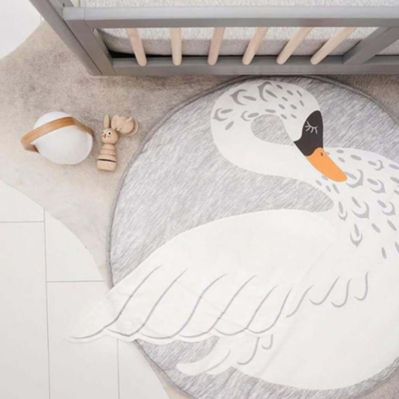 Bébé bambin jouer tapis de sol dessin animé cygne enfants ramper couverture enfants chambre poussette décor accessoires