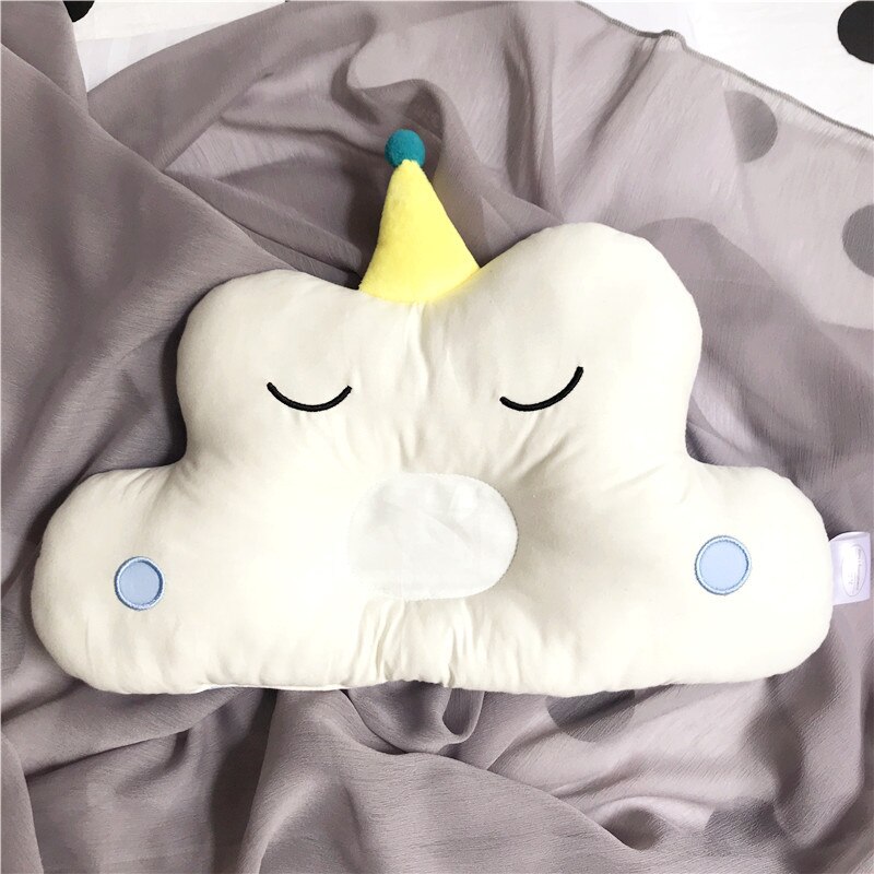 Cotton Cloud Shape Baby Sleeping Head Positioner Pillow Embroidery Newborn Stroller Pram Cushion 0-1Year