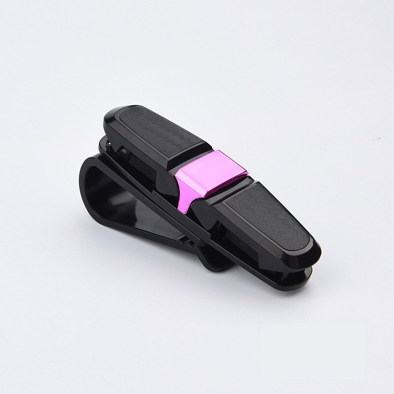 Auto Zonnebril Houder Zonnebril Clip Auto Zonneklep Glazen Houder Zonnebril Clip Kaarthouder Auto Accessoires: pink