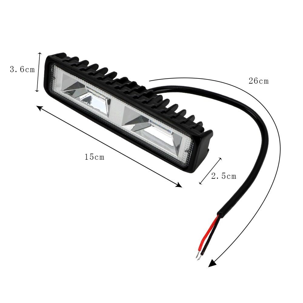 Led Verlichting 12-24V 36W Voor Auto Motorfiets Truck Boot Tractor Offroad Werken Light Spotlight led Koplampen Fog Lamp