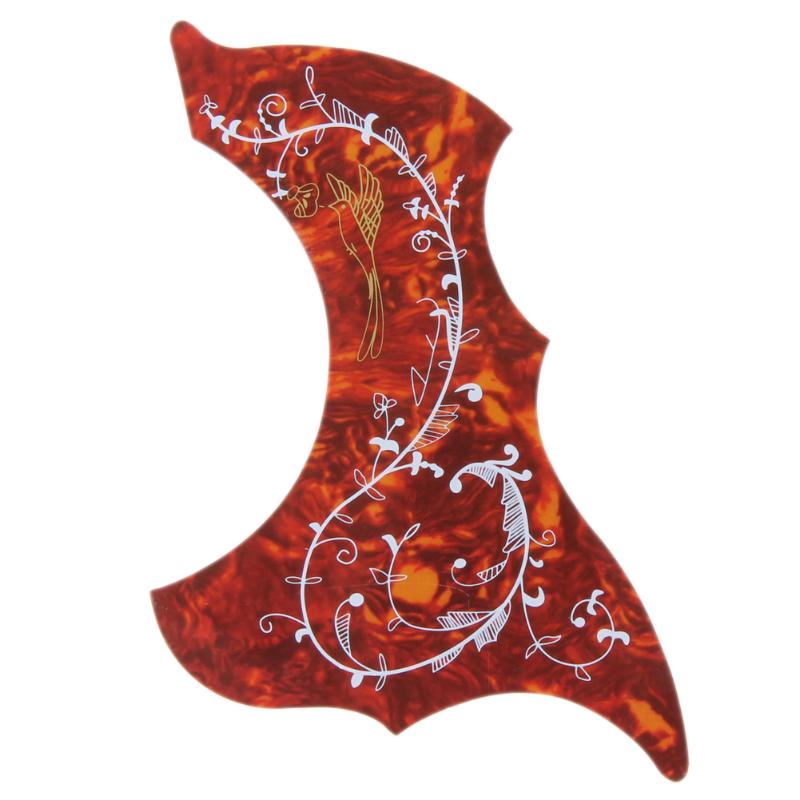 Hummingbird Acoustic Guitar Celluloid Pickguard Scratch Plate Pick Guards: Red