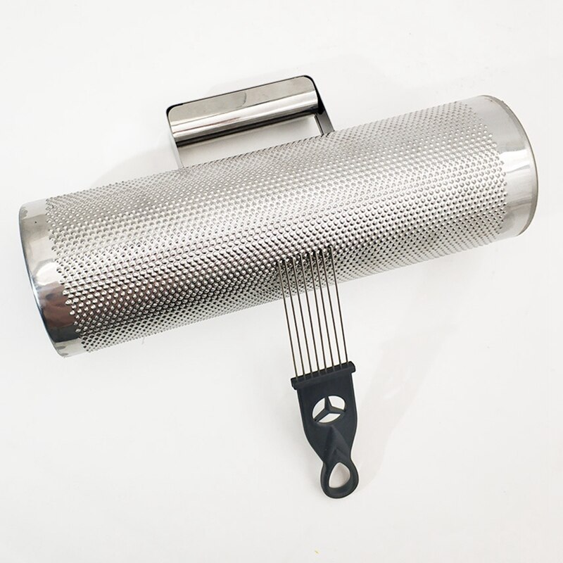 Profissional grande aço inoxidável guiro com raspador latino merengue percussão instrumento musical 12x4 Polegada extremidades abertas