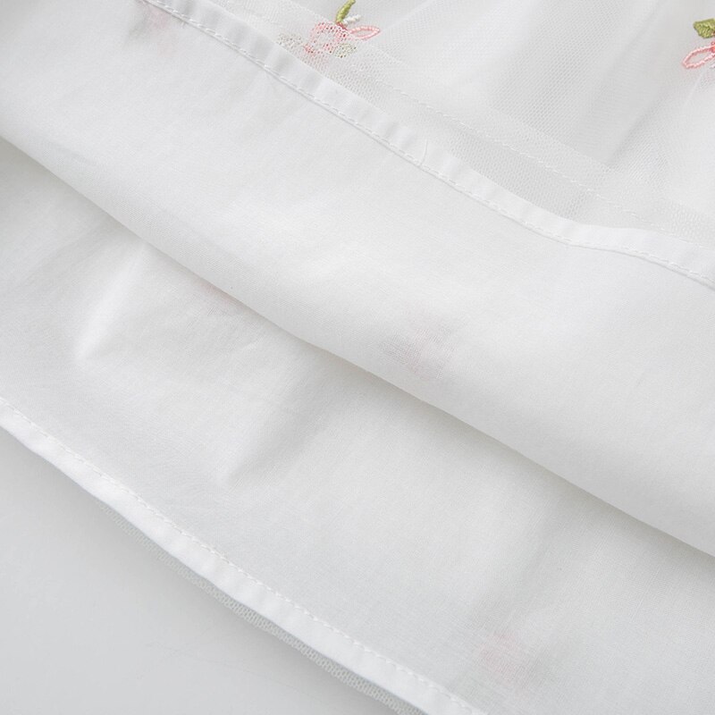 DBZ13491 camisetas de malla bordadas con flores bonitas para bebés de Primavera de DBZ13491 para niños pequeños, ropa de para niños