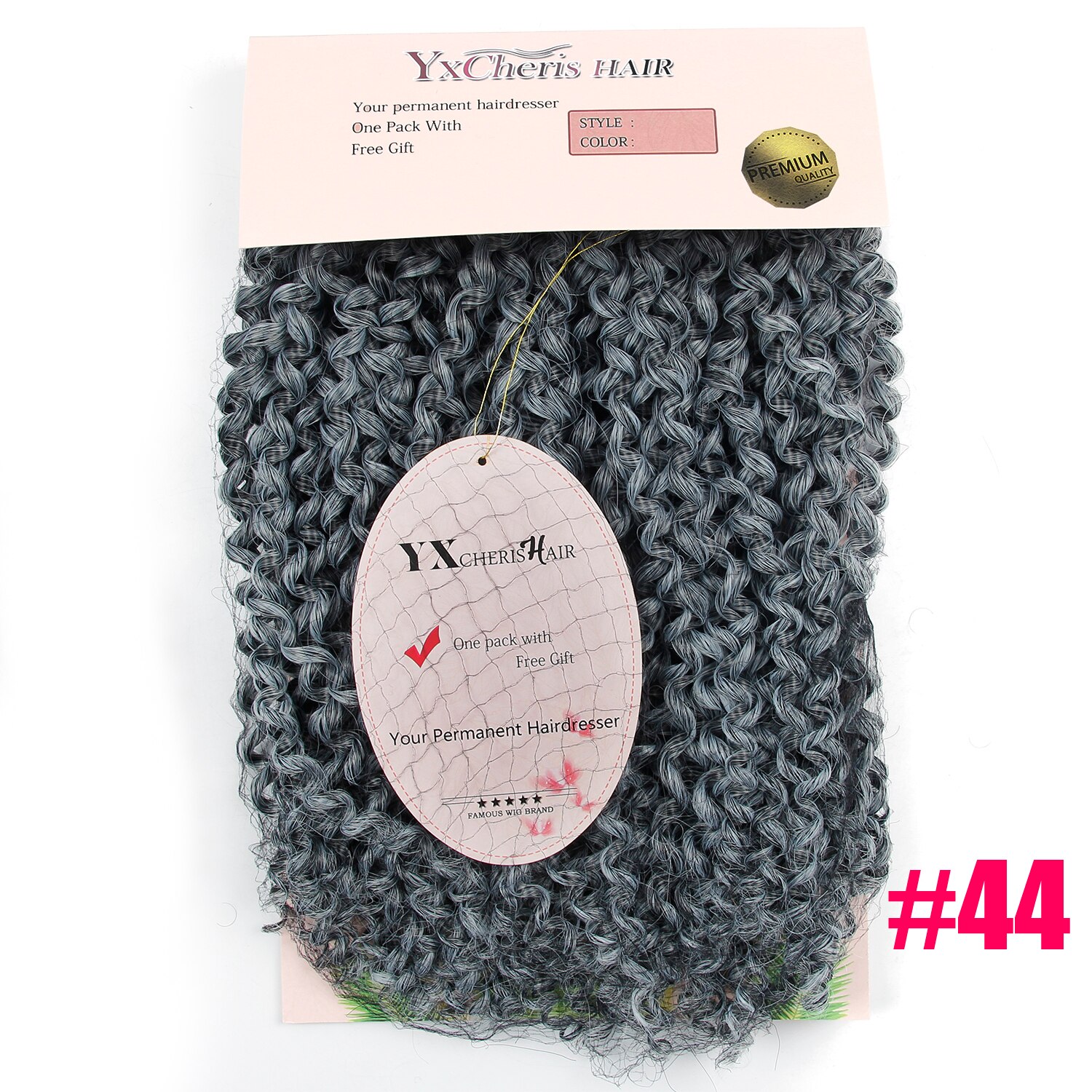 Mèche synthétique bouclée au Crochet, chevelure de 10 pouces, 3 brins/paquet, tresses synthétiques au Crochet remodelable: T1B/Gris